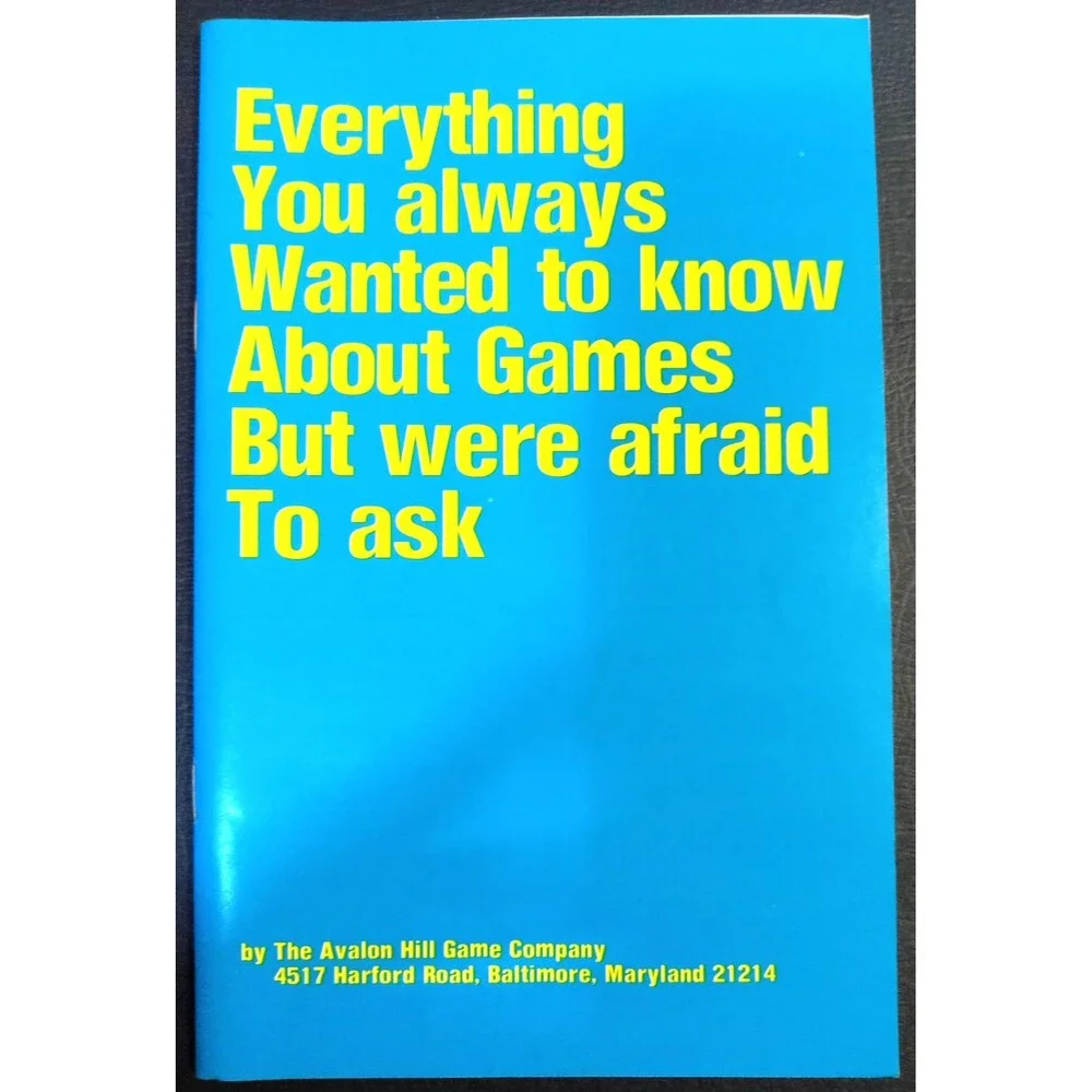 Avalon Hill - 1977 Game Catalog, Everything You Always Wanted to Know About Game